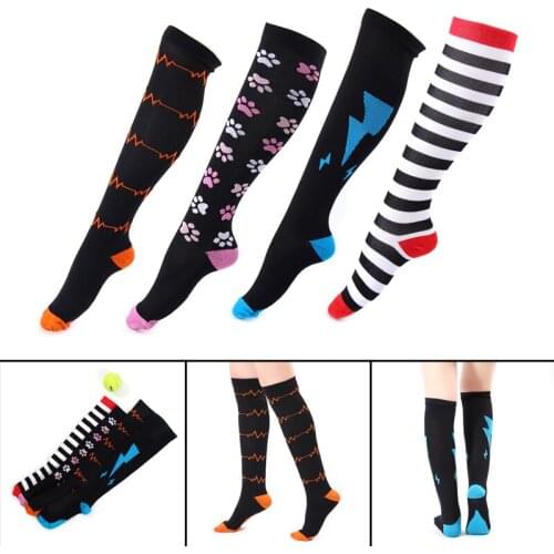 Womens Compression Socks Elastic Comfortable Stockings Breathable Quick Dry Nylon Stocks for Sports Running Yoga M2