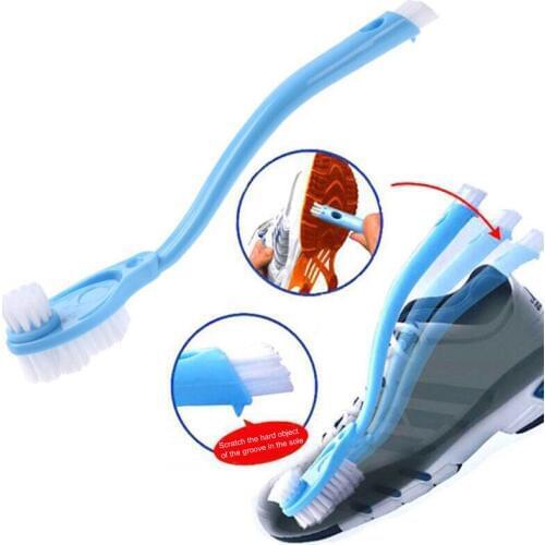 1 Pcs Shoes Brushes Cleaning Brush Wash Shoes Long Handle Double Head Special Brush Home Daily