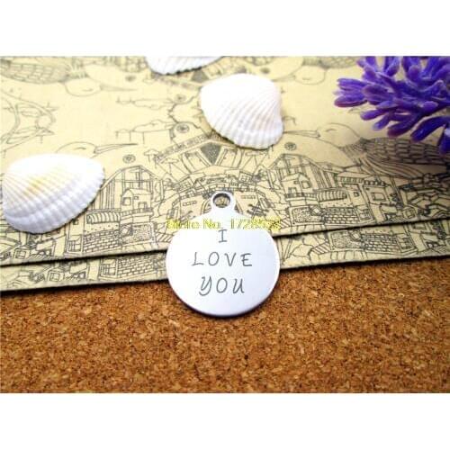 10pcs--stainless steel charms "i love you " 5 style for choosing DIY Charms Pendants