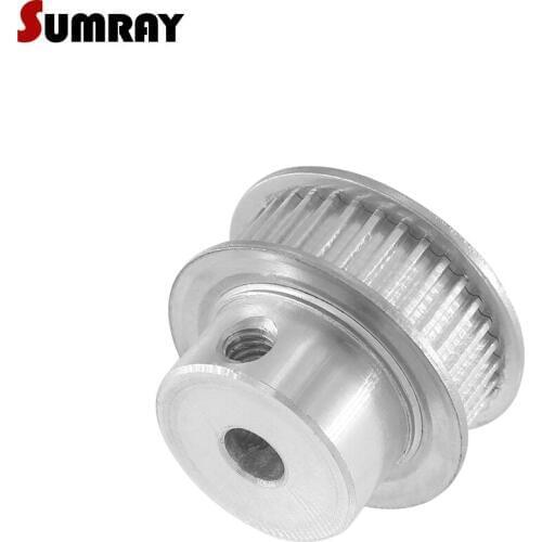 SUMRAY MXL 35T Timing Pulley 5/6/6.35/7/8/10/12mm Inner Bore Aluminium Motor Pulley 7mm Belt Width Gear Belt Pulley 2PCS