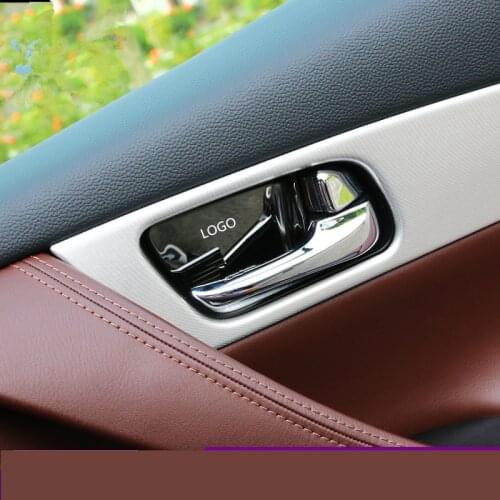 4PCS/SET Stainless Steel Interior Door Bowl Cover For QX50 QX70 FX35 QX80 Z2EA1256