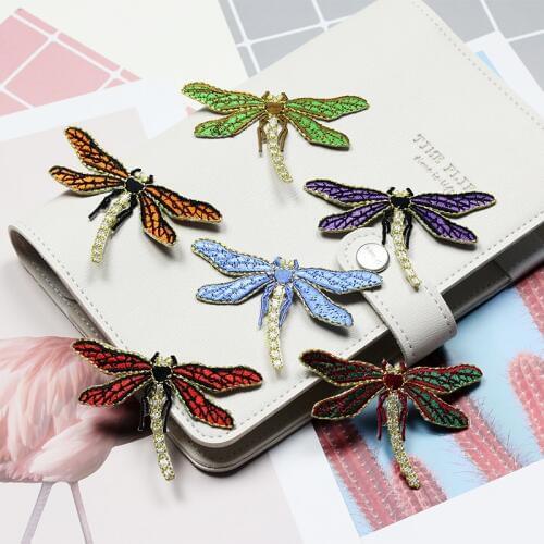 1PCS Small Dragonfly Patch Embroidered Cloth Stickers Bride Veil Accessories Sew On or Iron On Patch for Clothing