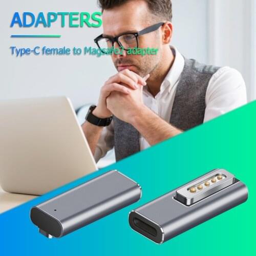 Type C Magnetic USB PD Adapter for Apple MAGSAFE 2 MacBook Pro USB C Female Fast Charging Magnet Plug Converter