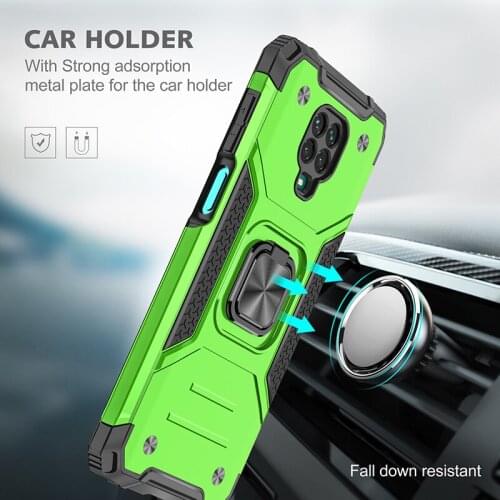 Armor Shockproof Case For Xiaomi Redmi Note 9 10 Pro 4G 5G Note 10S 9S Magnet Holder Ring Cover Funda Redmi Note9 10 Pro Etui