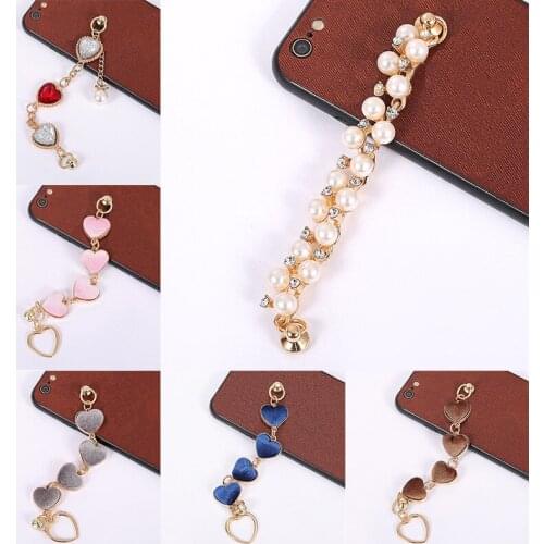 Creative Love Short Bracelet Anti-lost Universal Mobile Phone Chain Lanyard Charm Mobile Hanging Cord Ladies Party Jewelry Gift