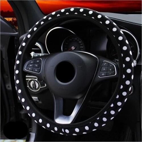 Steering Wheel Cover DIY Wheel Cover Soft Plush Steering-Wheel Car Styling Interior Car Accessories Funda Volante