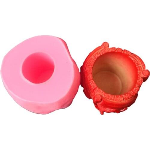 Concrete Flowerpot Mold Skull Shape Pen Holder Mold Cement Container Silicone Mold Succulent Planter Concrete Vase Mold