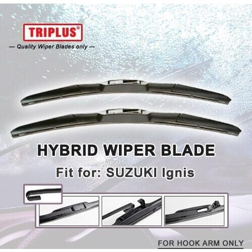 Hybrid Wiper Blade 1 Set for SUZUKI Ignis, U HOOK Front Windscreen Wiper J HOOK Windshield Wipers Hatchback