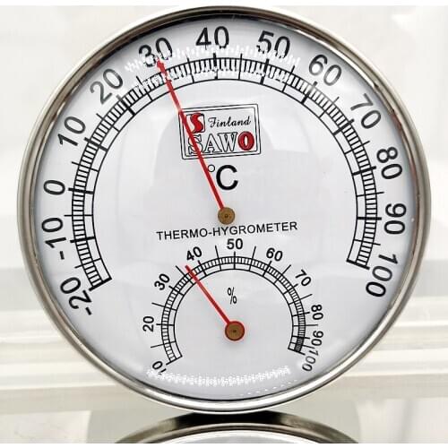 Sauna Hygrometer Metal-Case Bath Outdoor-Used Indoor And Steam