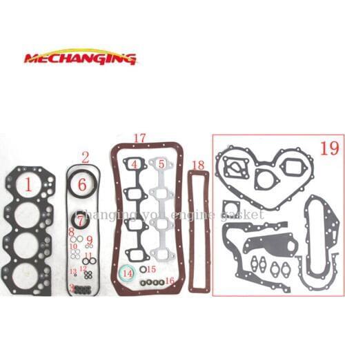 Customized LOGO FIT TOYOTA DYNA TOYO-ACE LAND CRUISER For B 2B Engine Automotive Spare Parts Engine Gasket Set 04111-56039