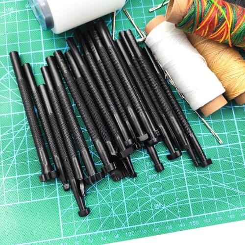 20pcs Leather Stamp Tools Metal Stamps for Leather Craft Working of The Skin Genuine Cowhide Carving Pattern Flower Totem