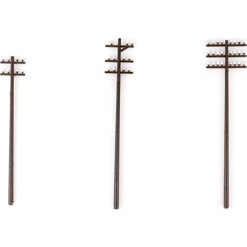 Miniart Model Telegraph Poles Buildings and Accessories Collection 1/87 Scale Model Kit