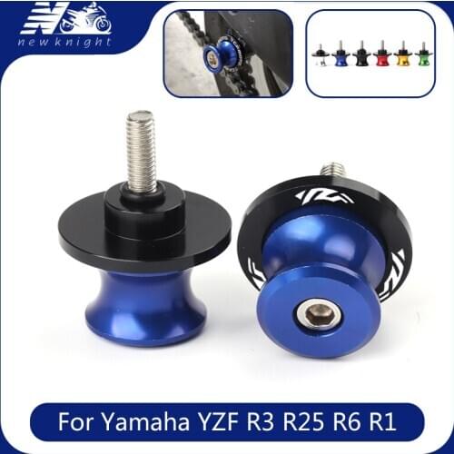 Laser Logo 6 Colors For Yamaha YZF R3 R25 R6 R1 R125 Motorcycle Accessories 2 Pcs 6MM CNC Swingarm Spools slider stand screws