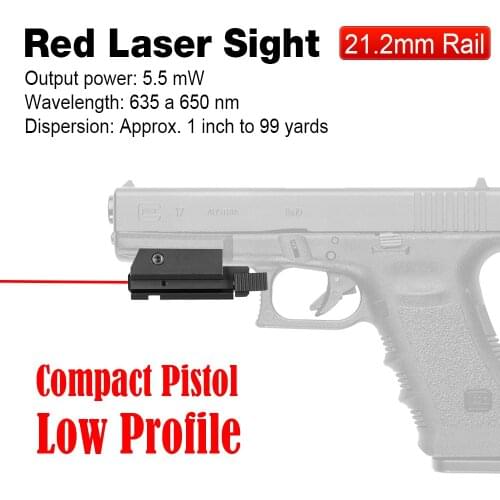 Red Dot Scope Laser Sight Tactical Airsoft Torch for 20mm Hunting Rail Pistol Glock Headgun Gun Combo Pistols Calimator Sight