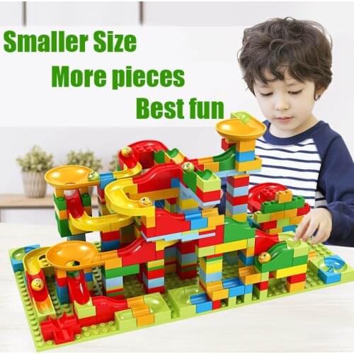 Small particles Crazy Happy Ball Ball Slide DIY Variety Shape Assembling Building Blocks Track Childrens Building Block Toys