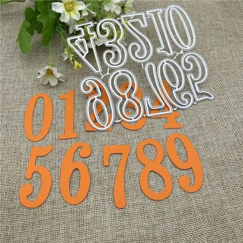 1 Set 0-9 Numbers Metal Cutting Dies Stencils DIY Embossing Scrapbooking Decorative Paper Card Craft