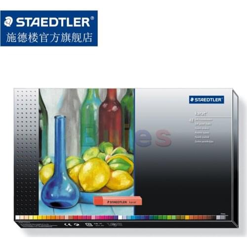 STAEDTLER 2430 karat 12 24 36 48 color Chalk set, square Shape 70x10mm Oil Pastel for Artist Students Drawing, School Stationery