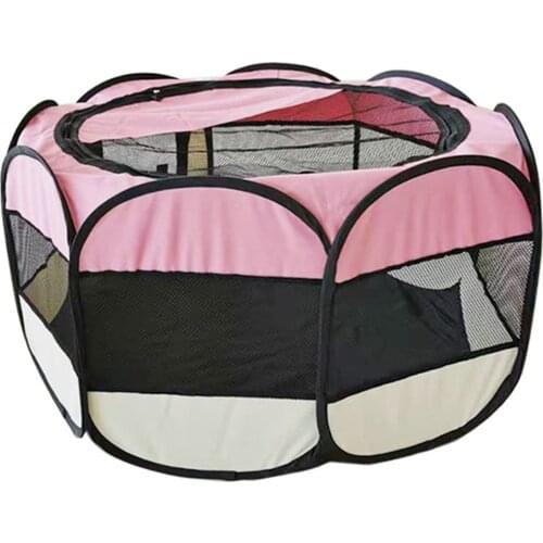 Portable Folding Pet Tent Dog House Octagonal Cage For Cat Tent Playpen Puppy Kennel Fence Outdoor Big Dogs House Pet Supplies