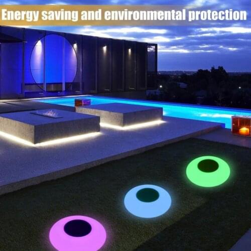 Solar Floating Light RGB 16 Colors Swimming Pool Pond Night Light Manual/light Control Underwater Lights LED Submersible Lamps