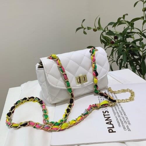 High-quality Casual Ladies Shoulder Bag2021New Female Bag Trendy Fashion Rhombus Chain Messenger Bag Korean Version Shoulder Bag