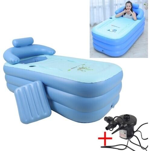 Gingerbread adult SPA PVC folding portable bathtub warm inflatable bathtub new