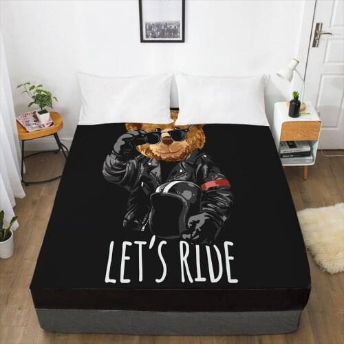 Luxury Elastic fitted sheet bed sheet With An Elastic Band Mattress Cover 150x200/160x200 Bed cover for home animal RIDE