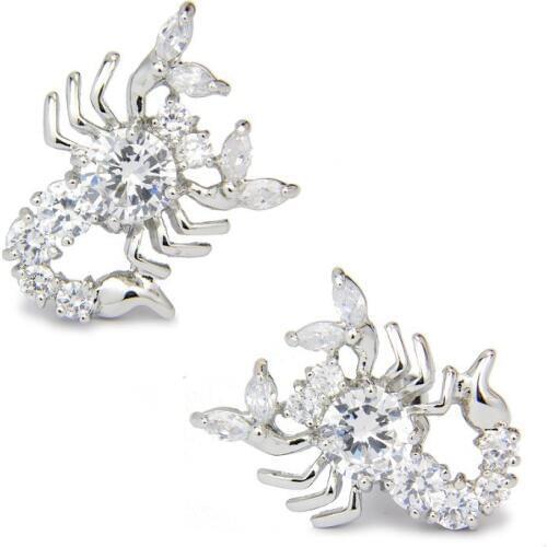 SPARTA Plated with White Gold AAA Zircon The scorpion king Silver color cufflinks