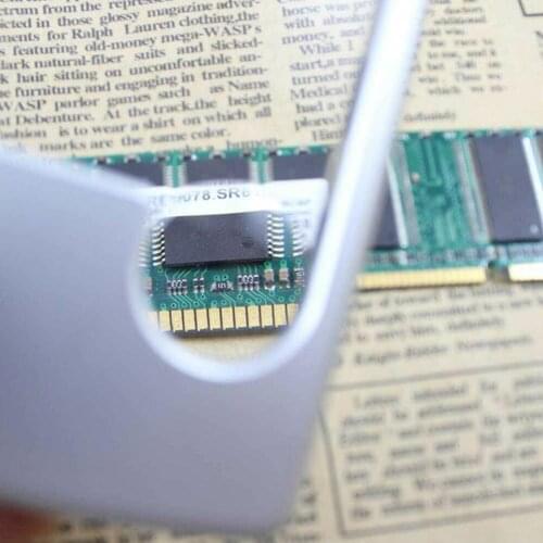 LED Magnifier Portable 3X 6X Magnifying Glass Ultra-thin Acrylic Magnifying Glass Equipment Light Loupe Teach Led Len Jewel G7R0