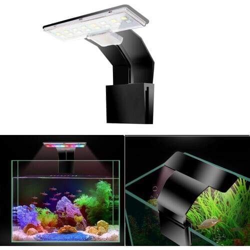 Senzeal M-180 LED Light High Brightness Aquarium Alternating LED Light 110V/220V 5W 550LM for Less than 12 Inch Fish Tank