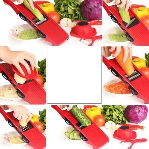 Vegetable Fruit Cutter with Steel Blade Multifunctional Slicer potato Loofah carrot Ginger Cucumber kitchen shredder grater