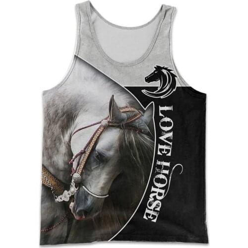 CLOOCL Love Horse Series Tank Tops Newest Animal 3D Printed Men Clothing Sleeveless Casual Vests Unisex Harajuku Tops