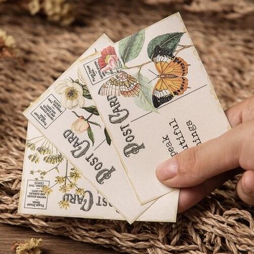 Vintage Plant Illustrated Stickers DIY Scrapbooking Base Collage Gift Sealing Diary Decoration Sticker