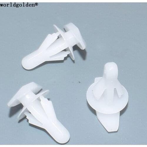 Worldgolden 100pcs plastic fasteners Door Weather Strip Retaining Clip for Hyundai#82132-27100(8213227100)