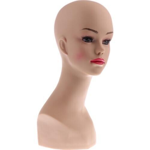 Female Mannequin Manikin Head Model Wigs Jewelry Scarf Showcase Displayer Manikin Model for Wigs Hat Necklace Glasses Scarf
