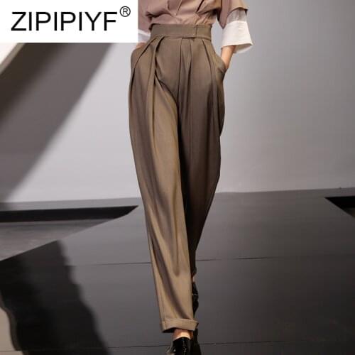 Женские льняные брюки ZIPIPIYF China At AliExpress