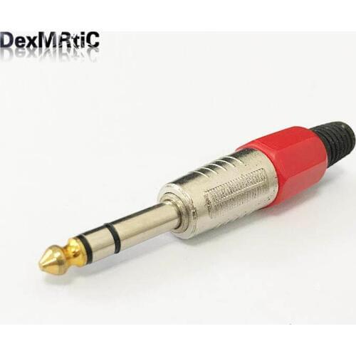 1PC 6.35 Plug 6.5mm connector 6.35 Two-channel plug Audio microphone connector