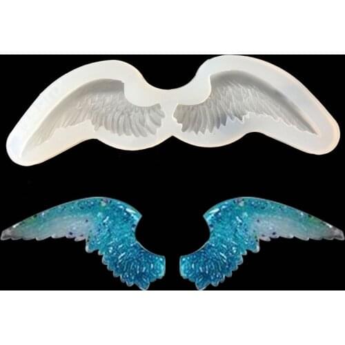 1pcs UV Resin Jewelry Liquid Silicone Mold Angel Wing Silicone Charms Molds For DIY Intersperse Decorate Making Jewelry