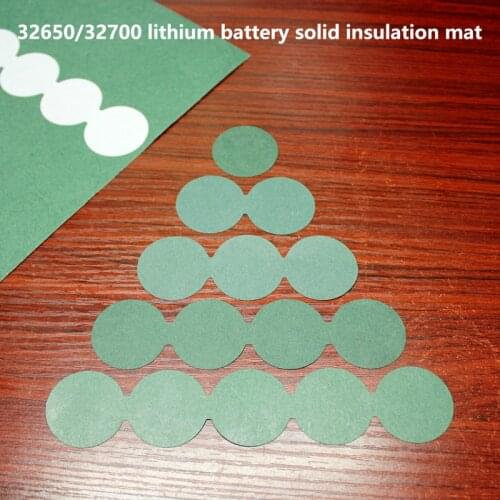 100pcs/lot 32650 lithium battery solid positive insulation gasket 32700 barley paper barley fast ba insulation paper gasket