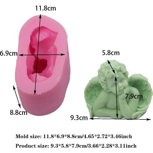 3d Angel Candle Mold Cake Decoration Tools Chocolate Mold Diy Biscuit Baking Mold Kitchen Baking Tools