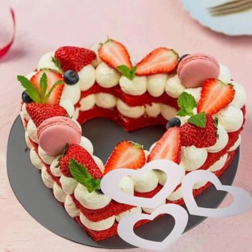 8/10/12inch 3pcs/set Heart Shape Cake Mold Confectionery Baking Accessories for Wedding Valentines Day Birthday Cake Bakewear