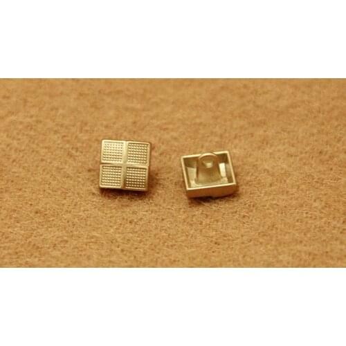 Free shipping 30pcs/lot quality clothes accessories small square metal thickening shirt buttons knitted button exquisite