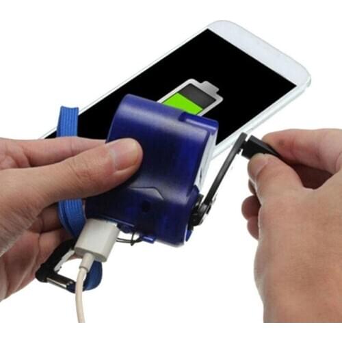 Outdoor Emergency Mobile Phone Charger USB Charging Hand Crank Power Dynamo Portable Hand charger