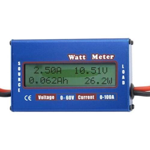 100A 60V DC Digital Wattmeter Watt Meter Power Meter Balance Voltage Battery Checker