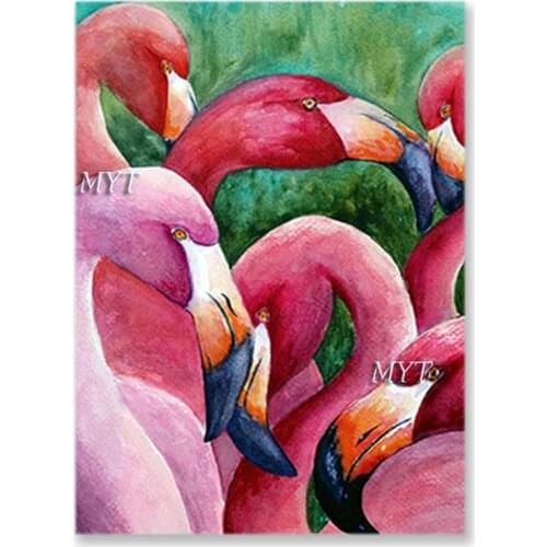Kids Room Decorative Item Panel Abstract Red Cranes Picture Canvas Hand-painted Oil Painting Christmas Gift Wall Hanging Art