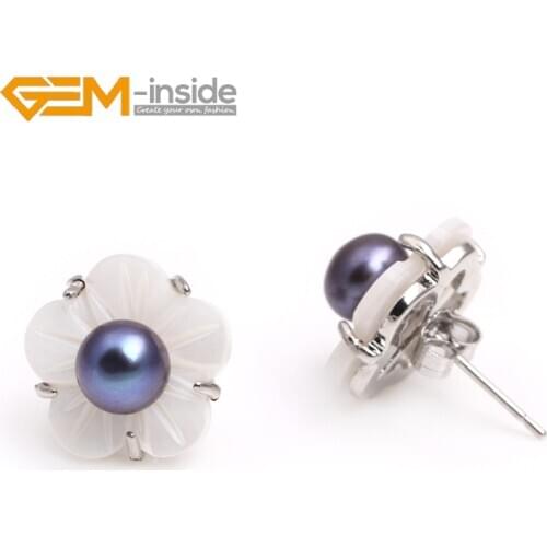 GEM-inside Stud Earrings