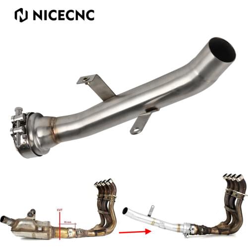 Muffler Exhaust Mid Pipe For Suzuki GSX-S GSXS 1000 GSXS1000 2015 2016 17 2018 2019 2020 Stainless Steel Decat Downpipe Exhaust