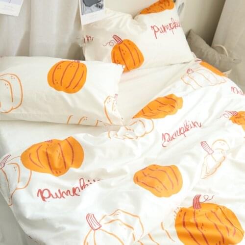 Pumpkin Printed Cotton bed sheet fabric Printed 100% Cotton Fabric DIY Cotton Dress Quilting Material 230cm width