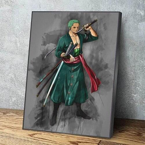 Canvas Painting Green Clothes Wall Art Man Fight HD Printing Anime Poster Home Decorative Modern Living Room Modular Pictures