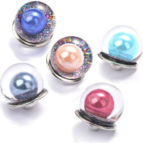 18mm Ginger snap Colorful Crystal Ball Snap Buttons DIY Jewelry Accessories Snap Charms for womens VN-2092