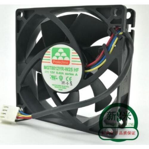 MGT8012YR - W25 HF 12V 0.42A 8CM 8025 4 - wire PWM speed - regulating radiating fan